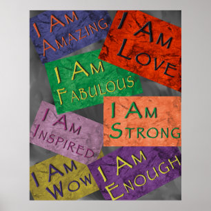 I Am Affirmations Poster ポスター