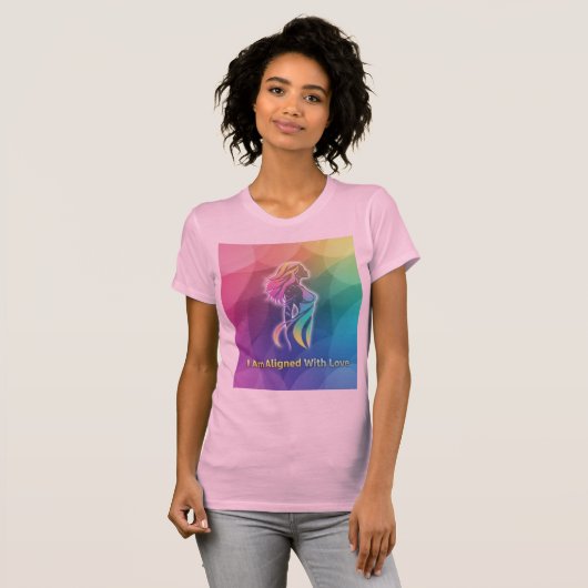 I Am Aligned With Love Modern Spiritual Art Tシャツ (正面フル)