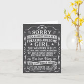 I Am Already Taken By Freaking Awesome Girl Born I カード (黄色い花)