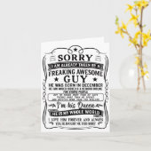 I Am Already Taken By Freaking Awesome Guy Born In カード (黄色い花)