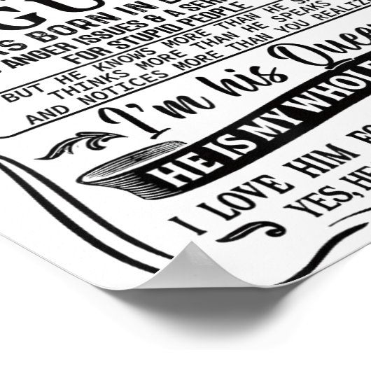 I Am Already Taken By Freaking Awesome Guy Born In ポスター (角)