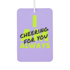 「I Am Always Cheering For You」パープルライムグリーン カーエアーフレッシュナー