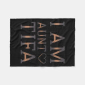 I Am Aunt Tifa Bold Statement Family Humor フリースブランケット (正面(横))