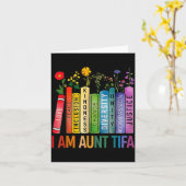 I Am Aunt Tifa Floral Flowers Aunt Tifa Funny Aunt カード (黄色い花)
