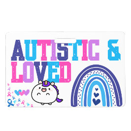 I am Autistic Name id  Badge - Autism Alert Badge  バッジ