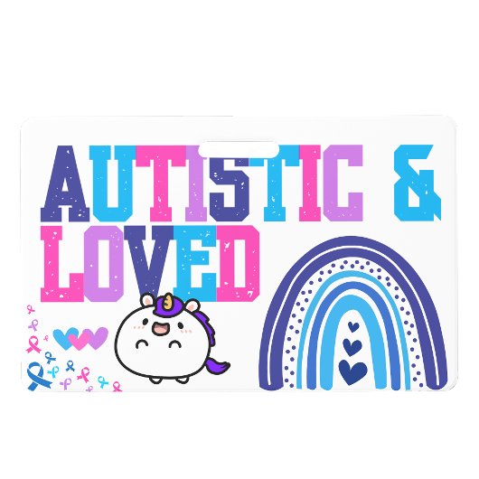I am Autistic Name id  Badge - Autism Alert Badge  バッジ