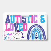 I am Autistic Name id  Badge - Autism Alert Badge  バッジ (正面)