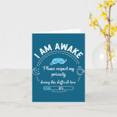 I Am Awake Please Respect My Privacy Funny Sarcast カード (黄色い花)