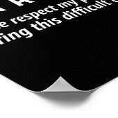 I Am Awake Please Respect My Privacy Funny Sarcast ポスター (角)