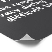 I Am Awake Please Respect My Privacy Funny Sarcast ポスター (角)