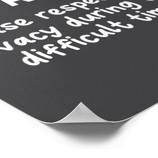 I Am Awake Please Respect My Privacy Funny Sarcast ポスター (角)