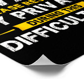 I Am Awake Please Respect My Privacy Funny Sarcast ポスター (角)