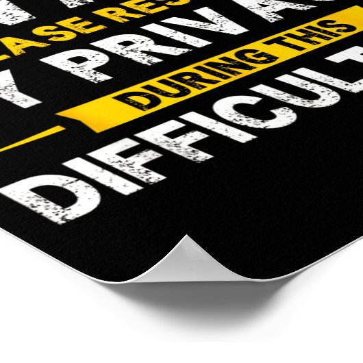 I Am Awake Please Respect My Privacy Funny Sarcast ポスター (角)