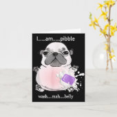 I Am Bble Wash My Belly Bble Meme Funny Dog Brainr カード (黄色い花)