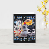 I Am Bble Wash My Belly Bble Meme Funny Dog Brainr カード (黄色い花)