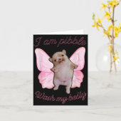 I Am Bble Wash My Belly Bble Meme Funny Dog Brainr カード (黄色い花)