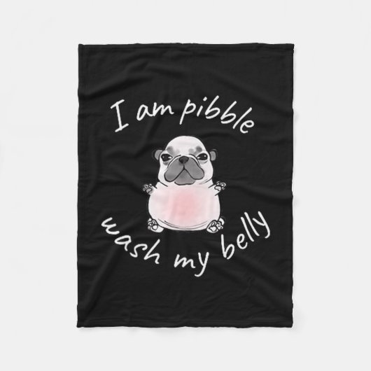 I Am Bble Wash My Belly Bble Meme Funny Dog Brainr フリースブランケット (正面)