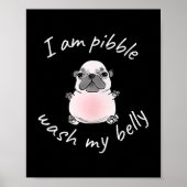 I Am Bble Wash My Belly Bble Meme Funny Dog Brainr ポスター (正面)