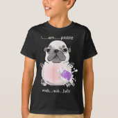 I Am Bble Wash My Belly Bble Meme Funny Dog Brainr Tシャツ (正面)