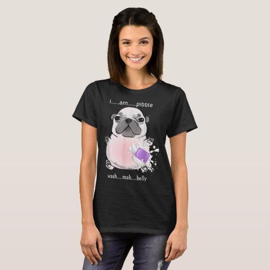 I Am Bble Wash My Belly Bble Meme Funny Dog Brainr Tシャツ (正面フル)