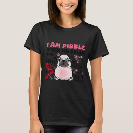 I Am Bble Wash My Belly Bble Meme Funny Dog Brainr Tシャツ (正面)