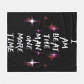 I Am Beat The Man One More Time フリースブランケット (正面(横))