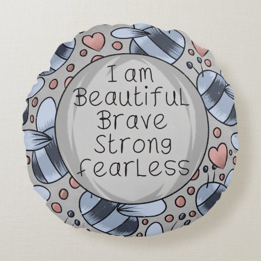 I am beautiful  ラウンドクッション (正面)