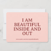 I Am Beautiful Card, Self-Love Custom Card for Her シーズンカード (正面)