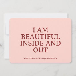 I Am Beautiful Card, Self-Love Custom Card for Her シーズンカード