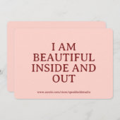 I Am Beautiful Card, Self-Love Custom Card for Her シーズンカード (正面/裏面)