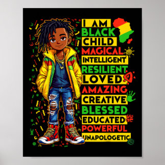 I Am Black Child History Month African American Ki ポスター