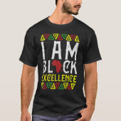 I Am Black Excellence Black History African Men Wo Tシャツ (正面)