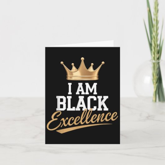 I Am Black Excellence Black History Afro Motivatio カード (正面)
