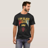 I Am Black Excellence Black Woman African American Tシャツ (正面フル)