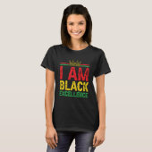 I am Black Excellence History Month自信キン Tシャツ (正面フル)