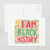 I am Black History – ブラックアクティビズム ポストカード (正面/裏面)