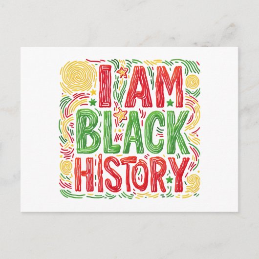 I am Black History – ブラックアクティビズム ポストカード (正面)