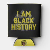 I Am Black History – ブラック拳グラフィッククーラーボックス 缶クーラー (正面)