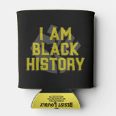I Am Black History – ブラック拳グラフィッククーラーボックス 缶クーラー (裏面)
