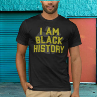 I Am Black History – ブラック拳グラフィックシャツ Tシャツ