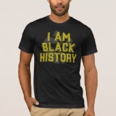 I Am Black History – ブラック拳グラフィックシャツ Tシャツ (正面)