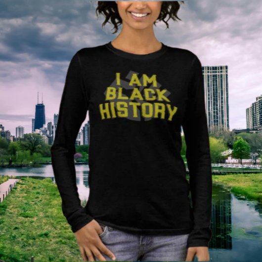 I am Black History – 黒拳長袖 トライブレンドＴシャツ