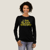 I am Black History – 黒拳長袖 トライブレンドＴシャツ (正面全体)