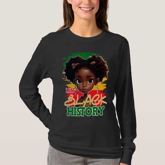 I AM Black History 2023 Black History Month BHM k Tシャツ (正面)