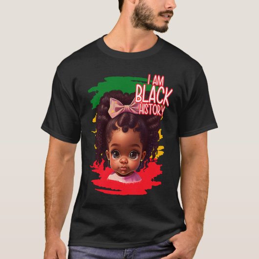 I AM Black History 2023 Black History Month BHM Tシャツ (正面)