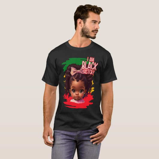 I AM Black History 2023 Black History Month BHM Tシャツ (正面フル)