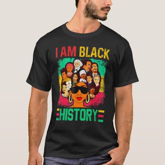 I Am Black History Africa Black Woman African Prou Tシャツ (正面)