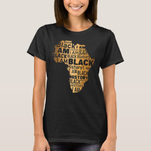 I Am Black History Africa Mapブラックプライドメンズウォーム Tシャツ