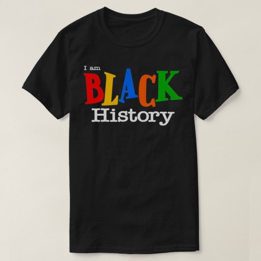 I am Black History African American Afrocentric Em Tシャツ (デザイン正面)