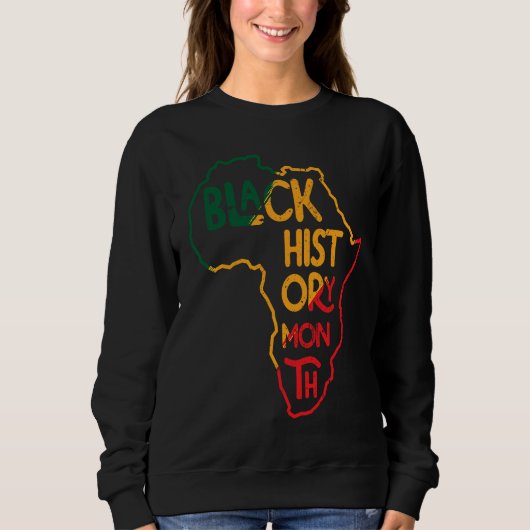 I Am Black History African American Map スウェットシャツ (正面)
